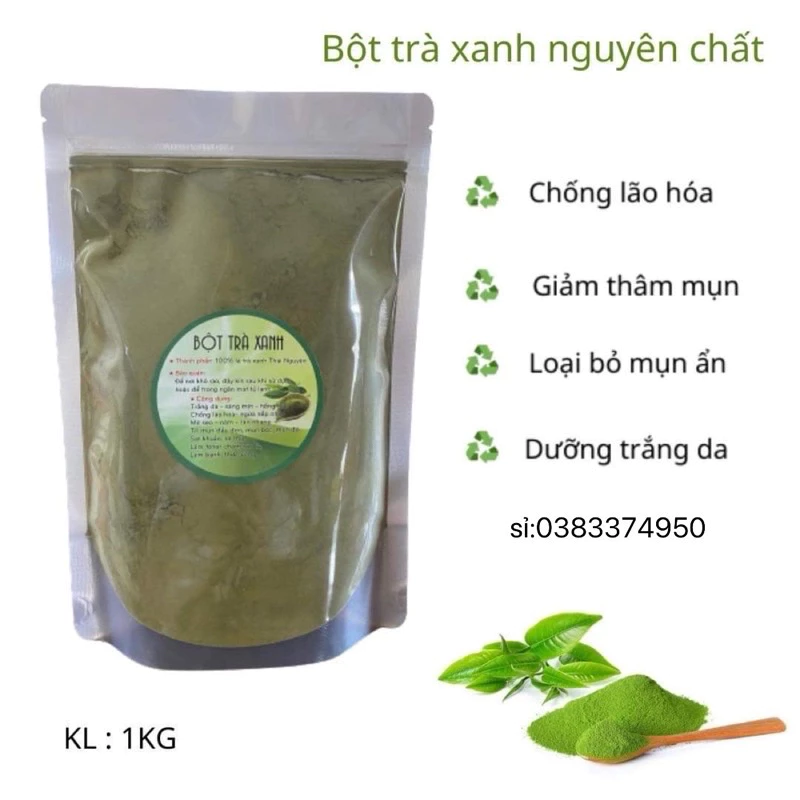 1kg bột trà xanh nguyên chất