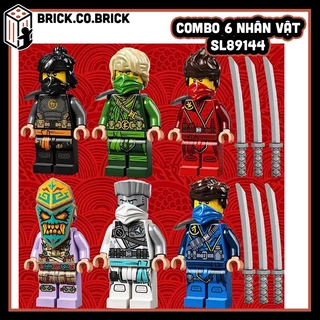 Ninja Kiếm Sỹ Combo 6 Nhân vật Đồ chơi Lắp ráp Nhân vật Hiệp sỹ Làng lá Mô hình Ninja Kiếm sỹ và Kẻ phản diện SL8919