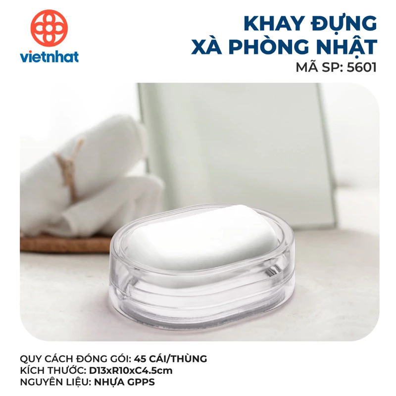 Hộp Đựng Xà Phòng Trong Suốt Hokori 5601