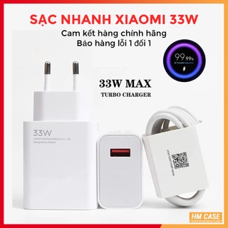 Bộ Sạc Nhanh Xiaomi 33W Chính Hãng - Mi Charge Turbo 33W Siêu nhanh - Bảo Hành 6T