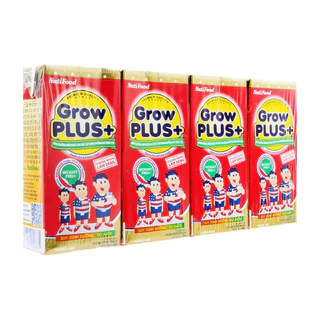 Lốc 4 hộp sữa bột pha sẵn NutiFood Grow Plus+ vani 110ml