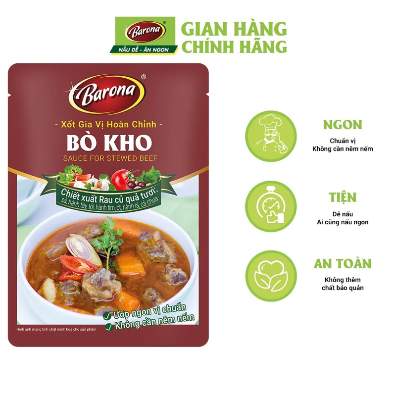 BÒ KHO - XỐT GVHC BARONA 80g