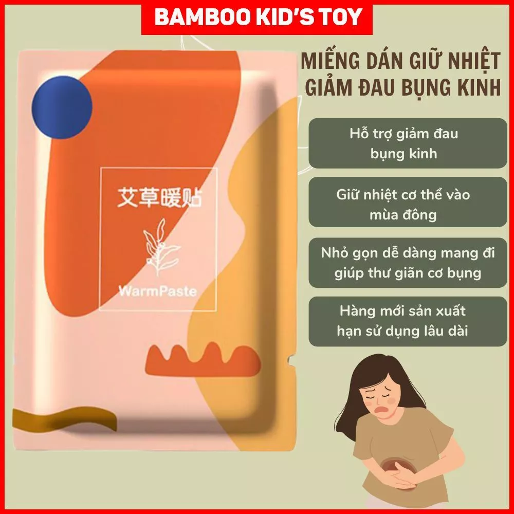 Miếng dán giữ nhiệt (hàng mới) giữ ấm cơ thể mùa đông, miếng dán giảm đau bụng kinh ngày đèn đỏ - Bamboo Kid's Toy