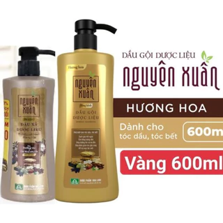 Combo bộ Dầu gội 600ml và Dầu xả 300ml Nguyên Xuân bồng bềnh - Dành cho tóc dầu bết