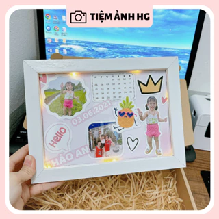 Khung handmade thiết kế in hình theo yêu cầu 15x21cm làm quà tặng sinh nhật, quà tặng kỉ niệm