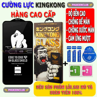 Kính Cường Lực KINGKONG 4D Full Màn cho Iphone 6splus/7/7plus/8/8plus/x/xs/11/12/13/14/pro/max/promax/plu