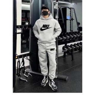 Bộ hoodie thu đông Nik!e nam nữ, chất nỉ tàu dầy dặn không xù , mũ 2 lớp, thời trang otisstore.vn