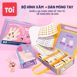 Bộ Hình Xăm và Dán Móng Tay TOI - An Toàn Cho Bé Từ 3 Tuổi (Nhiều Chủ Đề)