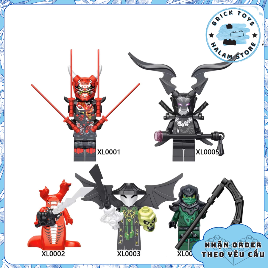 [Có sẵn] Mô hình lắp ráp minifigures Ninjago XL0001-XL0005 Fangtom Morro Vangelis | Đồ chơi lắp ghép xếp hình phản diện