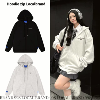 Áo Hoodie Zip Signature Basic Nỉ Bông Cotton 100% Unisex VNLocal Brand