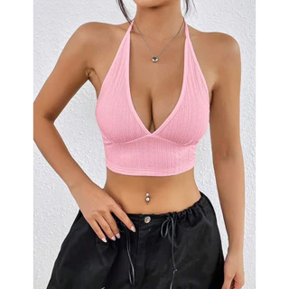 [ORDER WEB]Áo yếm croptop cổ V sâu quyến rũ(đọc kỹ phần mô tả sp trước khi od ạ)