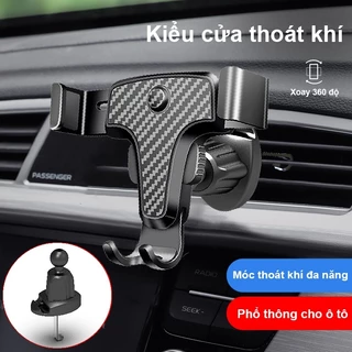 Giá đỡ điện thoại trên ô tô kẹp gắn cửa khe gió điều hoà xoay 360 độ vân cacbon tinh tế nhỏ gọn tiện lợi cho xe