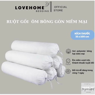 ( ẢNH THẬT+ VIDEO) ruột gối ôm bông hạt cao cấp 100% bông trắng, kt 35x100cm