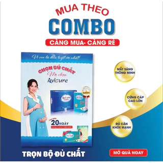 Combo sắt canxi DHA vitamin Avisure phiên bản đặc biệt (1 combo kèm quà tặng canxi Hical 20 viên)