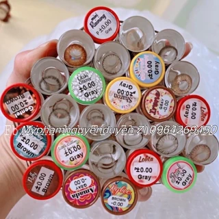 Lens Mắt Brown- Gray Kính Áp Tròng Tặng Kèm Khay Đơn (Không Chọn Mẫu màu ngẫu nhiên ) Một Cặp Lens đẹp chính