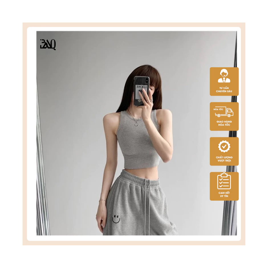 Áo ba lỗ nữ, áo sát nách croptop ôm body A01 vải bozip cao cấp co giãn thoải mái trẻ trung năng động.