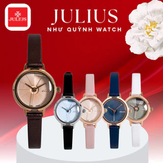 Đồng Hồ Nữ JA-979 Julius Hàn Quốc Dây Da 5 màu (Hồng, Nâu, Xanh, Đen, Trắng)