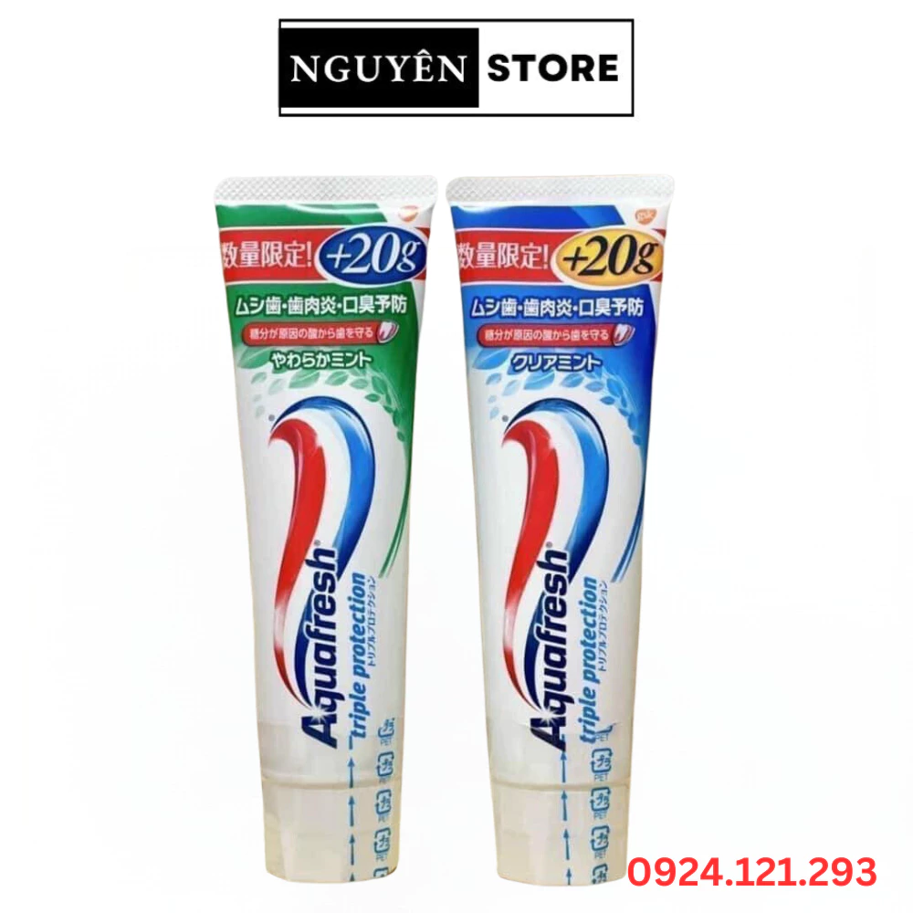 [Hàng Auth] Kem đánh răng Aquafresh Triple Protection 140g Nhật Bản