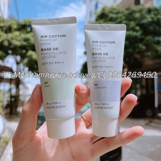 Kem Lót Trang Điểm THE FACE SHOP AIR COTTON 35G