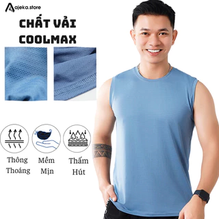 Áo thun ba lỗ nam thể thao AJE.KA J04 chất coolmax thể thao mát lạnh thoáng khí,vận động thoải mái