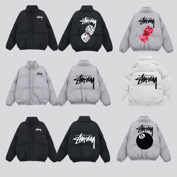 Áo phao STUSSY logo thêu cao cấp phao béo nam nữ cao cấp dày dặn chuẩn form unisex hàn quốc  hàng mẫu mới GZ56111