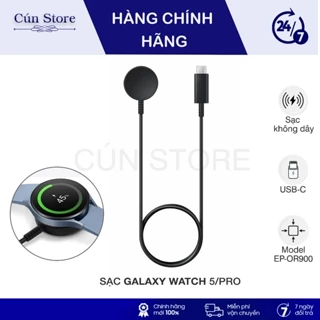 Đế sạc đồng hồ Samsung Galaxy Watch 5, Watch 5 Pro, chân type C chính hãng | Bảo hành 12 tháng