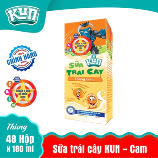 Lốc sữa trái cây Lif KUN hương cam 4 hộp 180ml