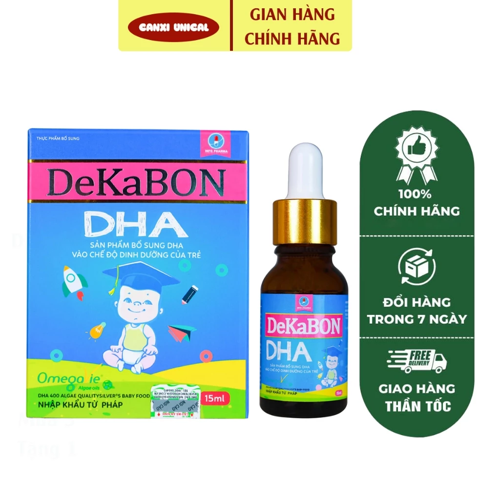 [QUÀ TẶNG] DHA cho bé Dekabon 15ml bổ sung Vitamin, DHA giúp tăng chiều cao, thông minh,phát triển toàn diện
