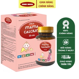 Combo 3 hộp CANXI UNICAL MAMA Calcium lọ 30 viên - Hỗ trợ bổ sung Canxi hữu cơ từ tảo, Sắt cho mẹ bầu