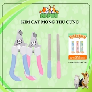 Kềm cắt móng cho thú cưng, Kìm Cắt Móng không gỉ kèm dụng cụ dũa móng cho Chó & Mèo- BI PET