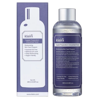 Nước Hoa Hồng Toner Nước Cân Bằng Da Klairs Supple Preparation 180ml Dưỡng Ẩm, Làm Sạch, Cân Bằng PH Chính Hãng