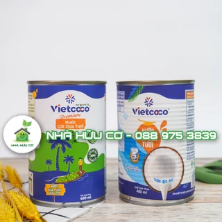 Nước cốt dừa tươi VIETCOCO thơm ngậy - Lon 400ml - Date: 1/2026 - Shanti