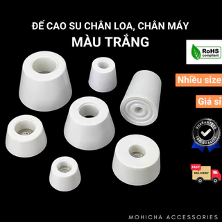 Chân cao su giảm chấn dùng làm chân loa chân máy, sản xuất đồ nội thất, Màu trắng, tiêu chuẩn RoHS