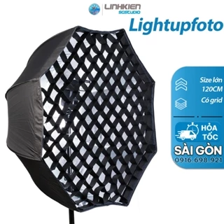 Lightupfoto dù tổ ong với ô mềm hộp lưới hình bát giác 120CM flash studio