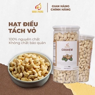 Hạt Điều Nguyên Vị Bóc Vỏ Lụa Sấy Ăn Liền Làm Sữa Hạt Hoặc Nguyên Liệu Làm Bánh - Điều sấy nguyên vị Minh Phong Farm 500