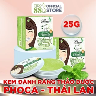 Kem đánh răng thảo dược hương bạc hà BY PHOCA Thái Lan 25g, dùng được cho người niềng răng NPP Tido88