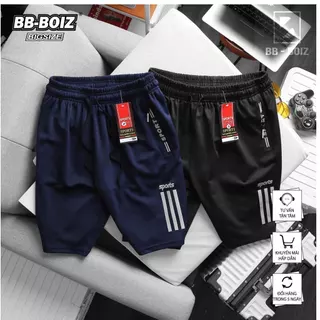 [BigSize] Quần Short Thun BB - Boiz Nam Form Big Size 90kg - 140kg | Mẫu 3 Sọc