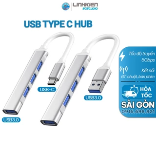 HUB chuyển đổi 4 cổng USB 2.0/3.0 to Type C Bộ chuyển đổi 4 cổng USB Cho Laptop Máy Tính Mở Rộng