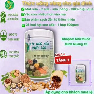 Bột Ngũ cốc dinh dưỡng 26 loại hạt  Việt Lộc 500g - Ngũ cốc bầu, ngũ cốc lợi sữa cao cấp