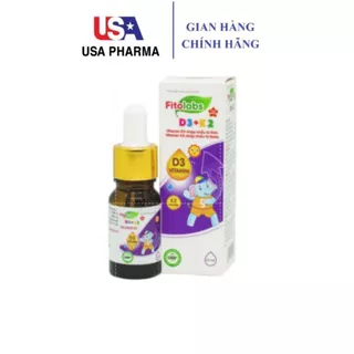 Vitamin D3K2-MK7 FITOLABS  Dạng Nhỏ Giọt Dễ Dùng, Giúp Bé Tăng Chiều Cao, Xương Chắc Khỏe Lọ 10ml