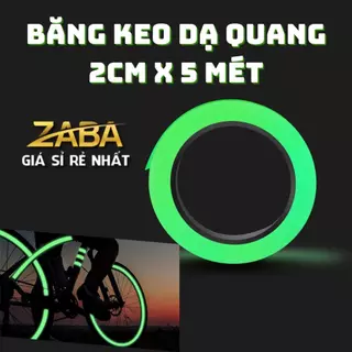 Băng keo dạ quang phát sáng trong tối Rộng 2cm x 5 mét Zaba