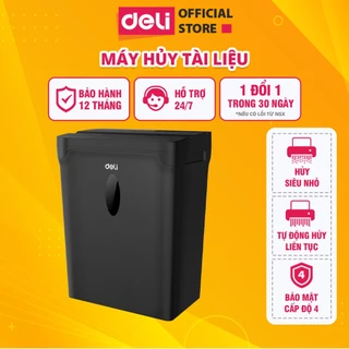 Máy Hủy Tài Liệu Deli Dòng ET01 Cao Cấp, Máy Hủy Băm Giấy Card CD Bảo Mật Tài Liệu Giấy Tờ Cho Văn Phòng Doanh Nghiệp