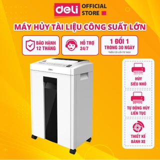 Máy Hủy Tài Liệu ET053 Công Suất Lớn Deli Cao Cấp, Máy Hủy Giấy Tờ Card CD Cho Doanh Nghiệp Công Ty