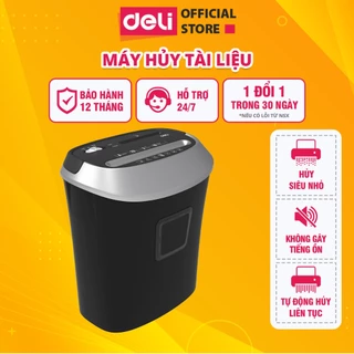 Máy Hủy Tài Liệu Deli E9948 Cao Cấp, Máy Hủy Giấy Tờ Card CD Cho Doanh Nghiệp, Văn Phòng, Nhà Trường