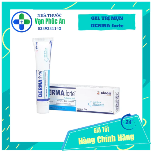 DERMA FORTE Gel [Tuýp 15g] Giảm Mụn Trứng Cá, Ngừa Thâm, Mờ Sẹo