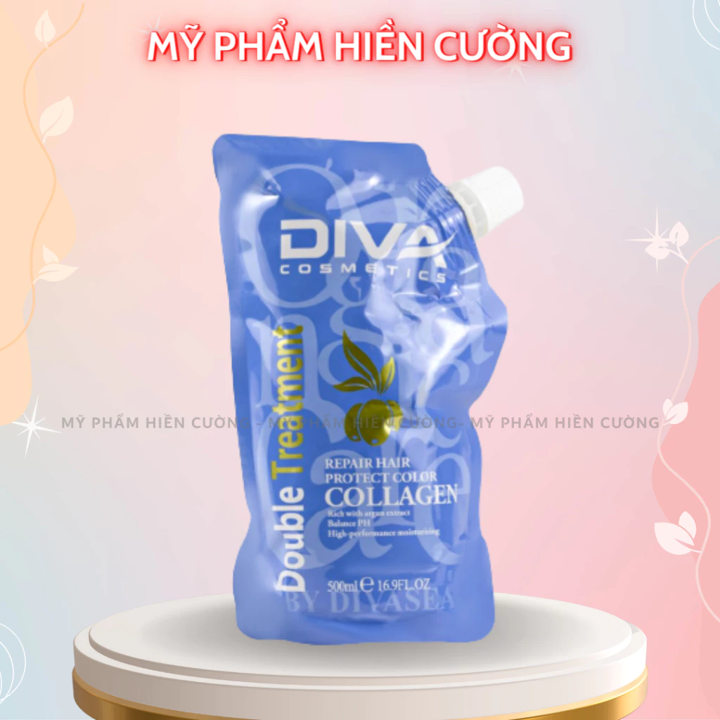Kem Ủ Tóc Collagen Diva 500ML Siêu Phục Hồi Siêu Mềm Mượt Chính Hãng