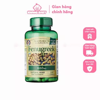 Lợi sữa cỏ cari Nature's Garden Fenugreek Anh 100 viên - Shop Khang Baby