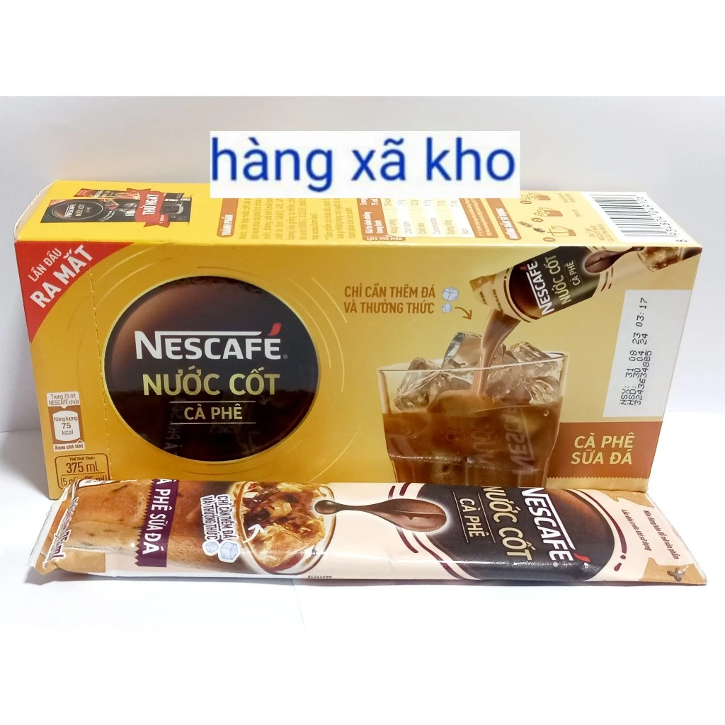 Cốt cà phê SỮA NESCAFE hộp 375ML( 5 TÚI).HSD 7/ 8/2024
