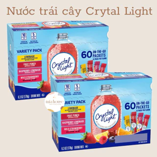 Bột pha nước trái cây ít calo Crystal Light On The Go Drink Mix