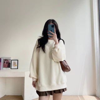 Áo Sweater Nỉ Hàn Cổ Tròn Mềm Mịn, Siêu Ấm Mềm Mịn - 247.House